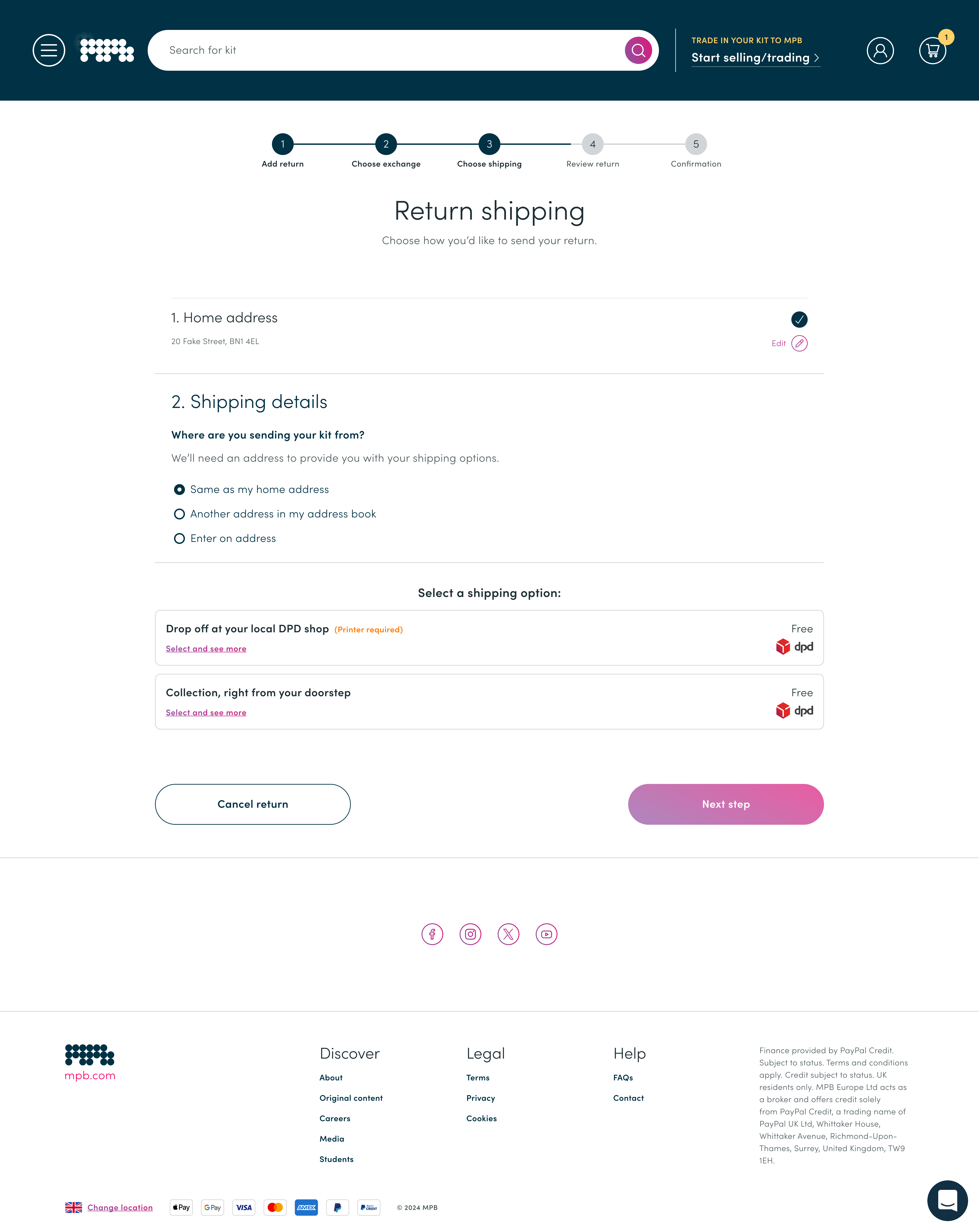 Returns analytics